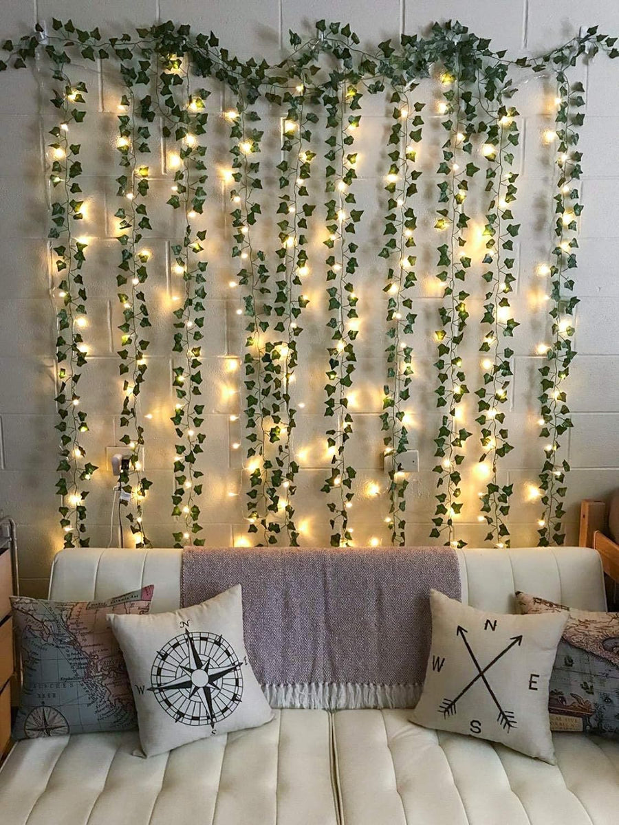 Artificial Ivy Garland Fake Plants With LED String Light
