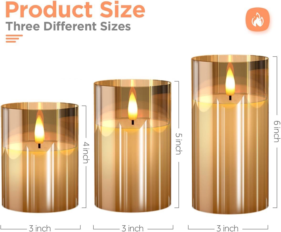 3pcs LED Flameless Candles