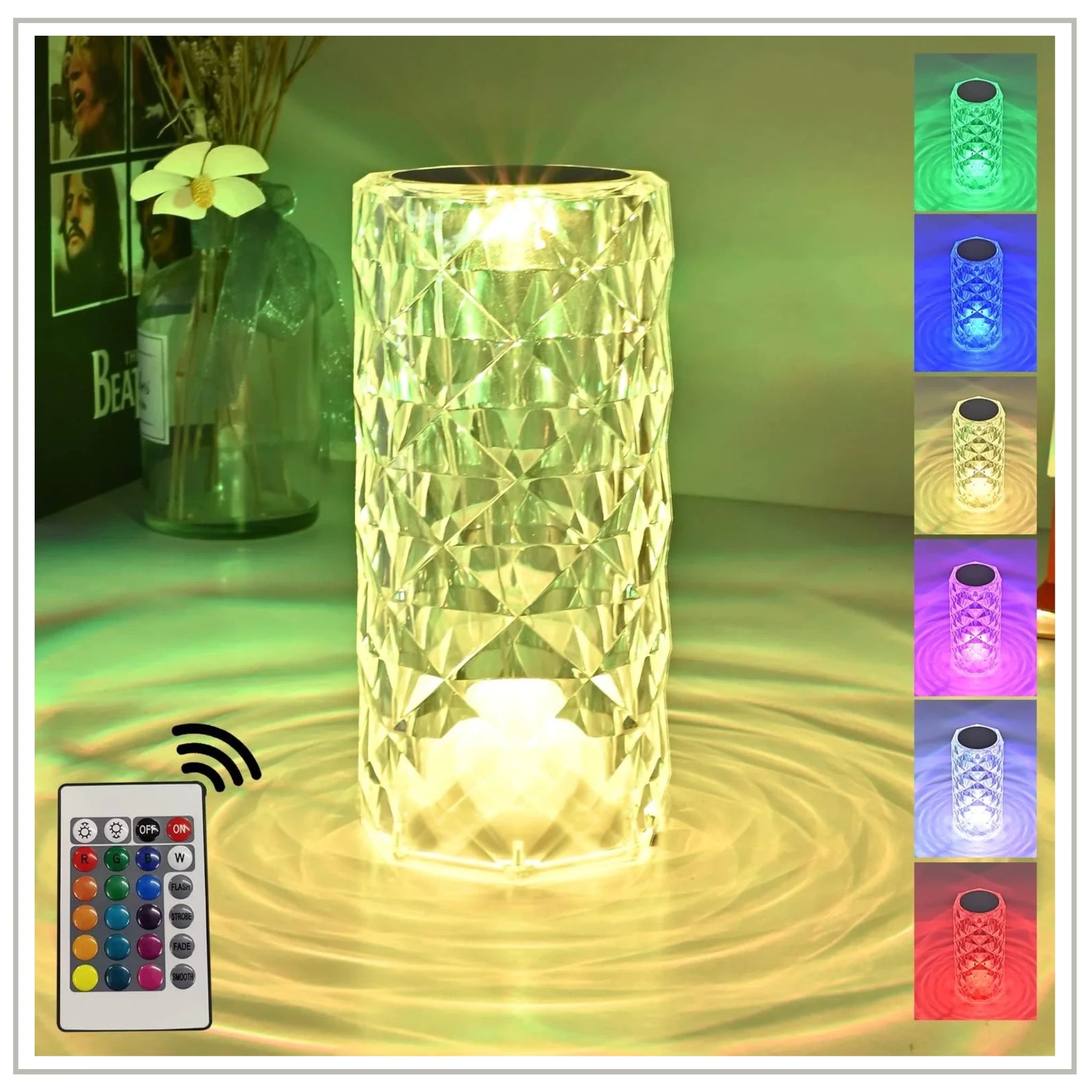 Crystal Diamond Table Lamp