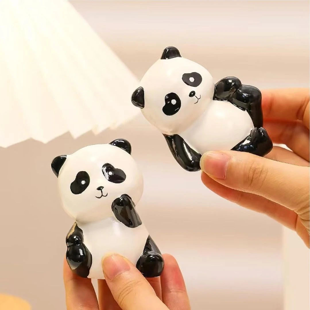 2 pc Panda Vase