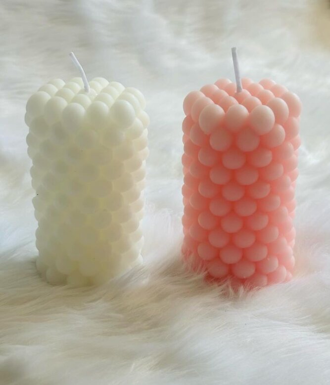 2 Pcs Scented Bubble Candles