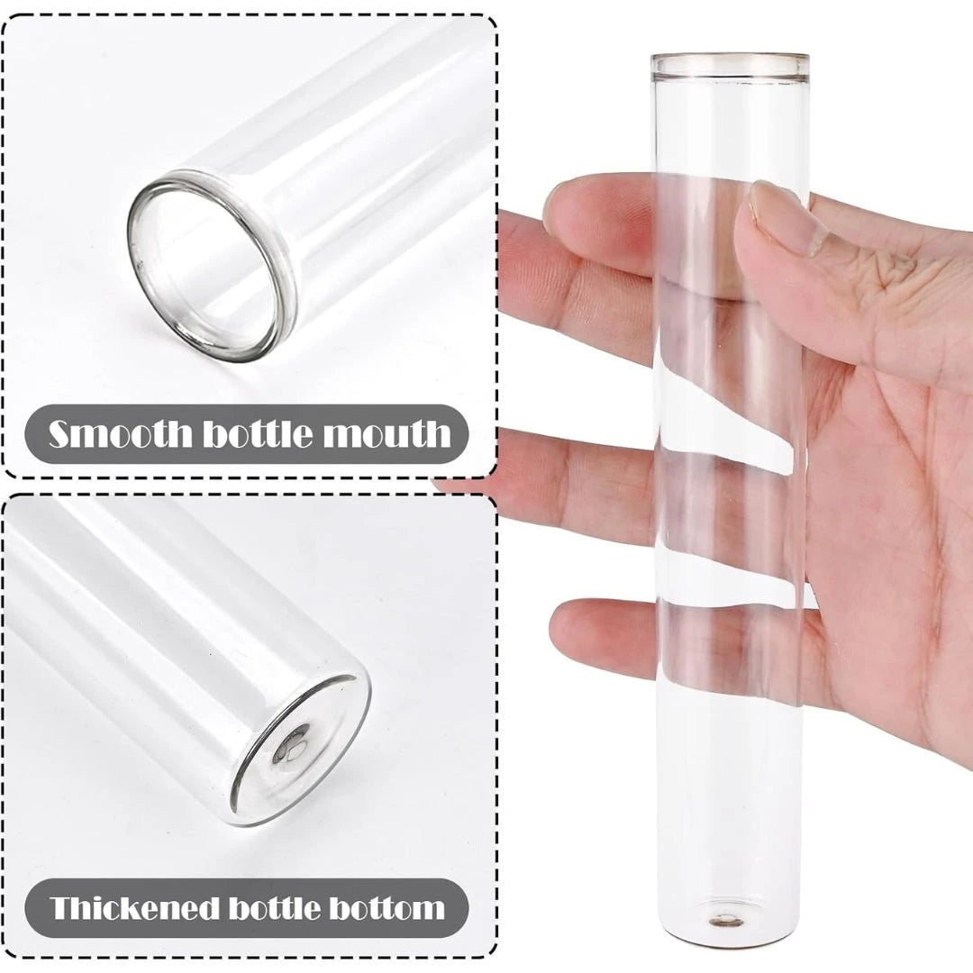 Glass Wooden Stand with 5 Test Tubes