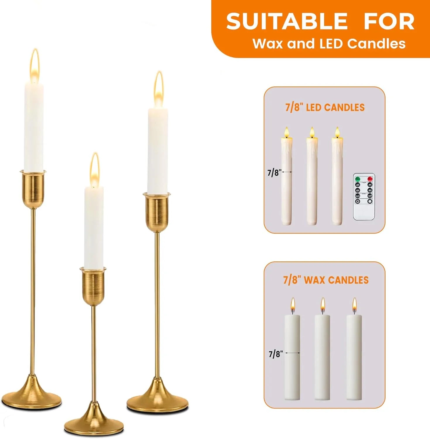Candle Holders - 3 Pcs