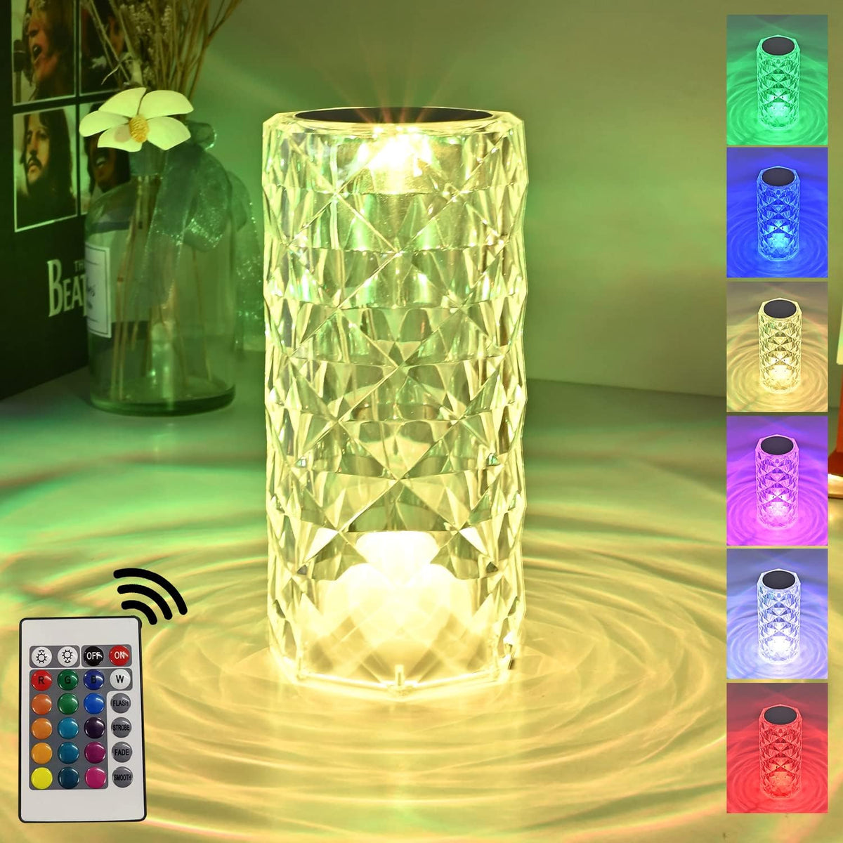 Crystal Diamond Table Lamp