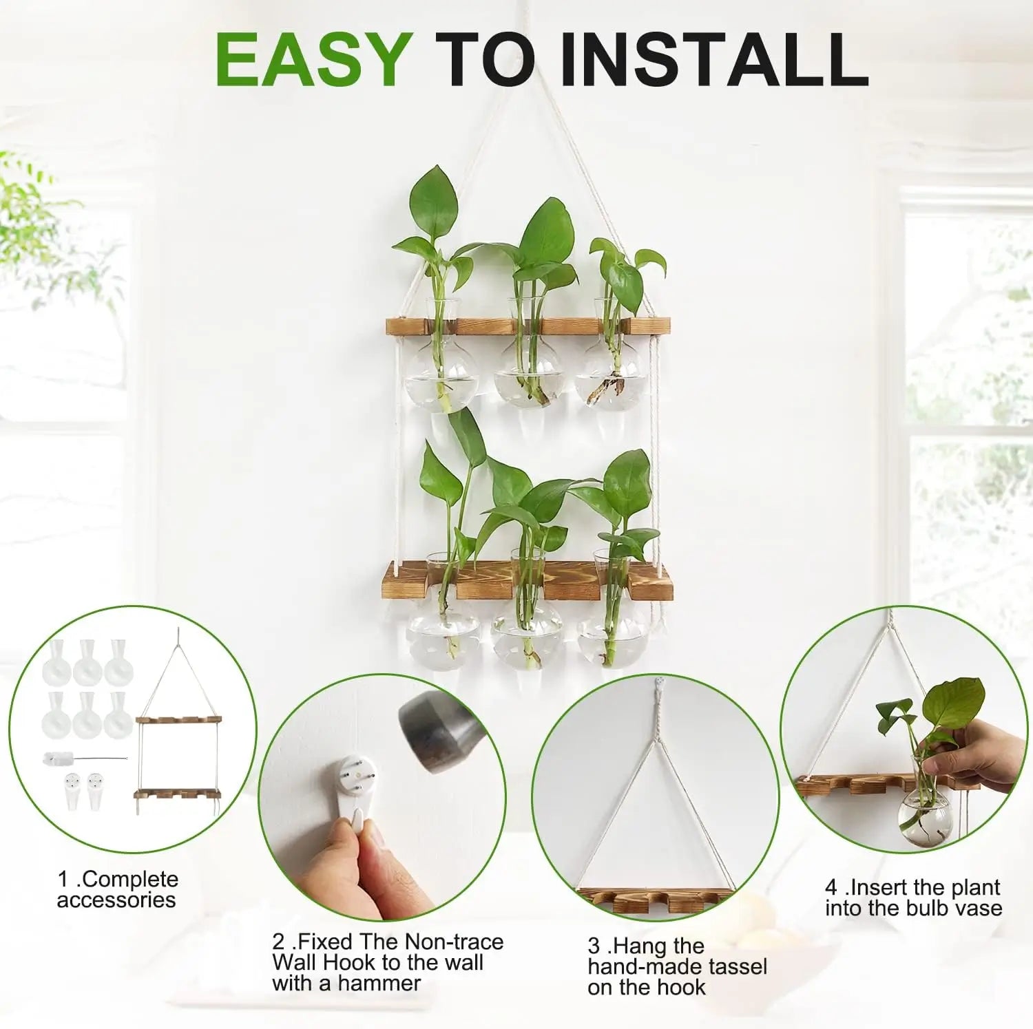 Wall Hanging Planter - 6 Bulbs